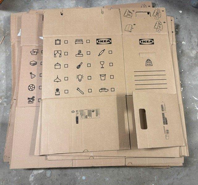 Verhuisdozen IKEA groot en klein formaat, Ophalen, 40 tot 60 cm, Opvouwbaar, 50 tot 75 cm