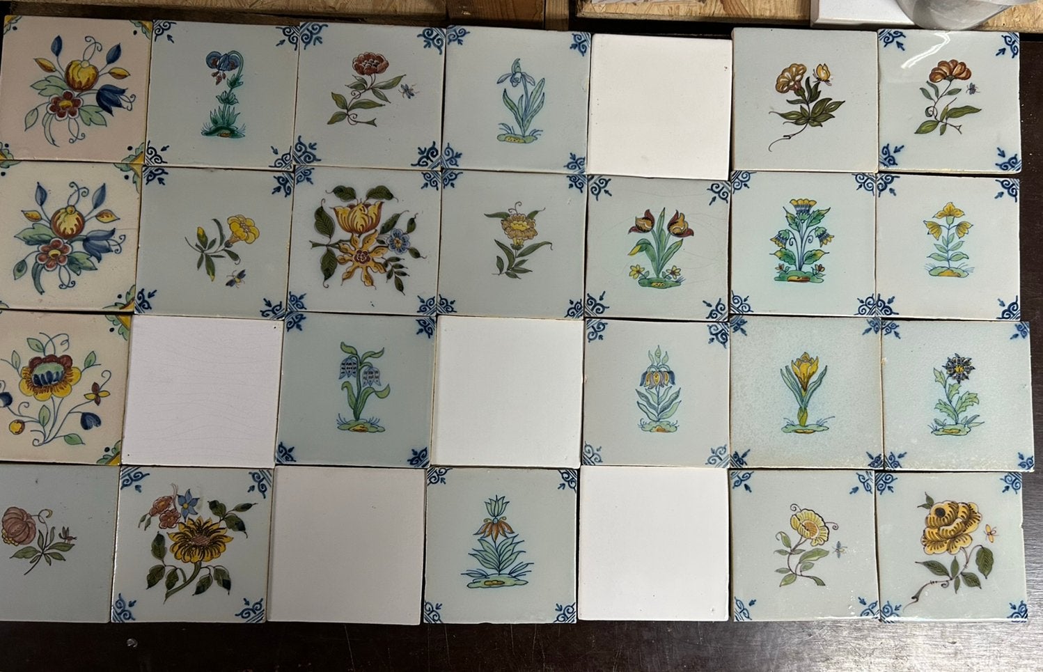 Prachtige Authentieke bloemenafbeeldingen Tichelaar Makkum, Ophalen of Verzenden