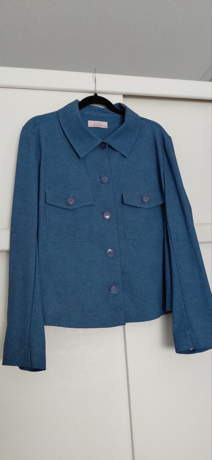 Schitterend jasje jeans kleur xxl travel, Verzenden, Zo goed als nieuw, Maat 46/48 (XL) of groter, Blauw