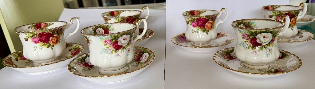 Koffie en theekoppen Royal Albert Old Country Roses, Verzamelen, Ophalen, Zo goed als nieuw, Porselein, Kop en/of schotel