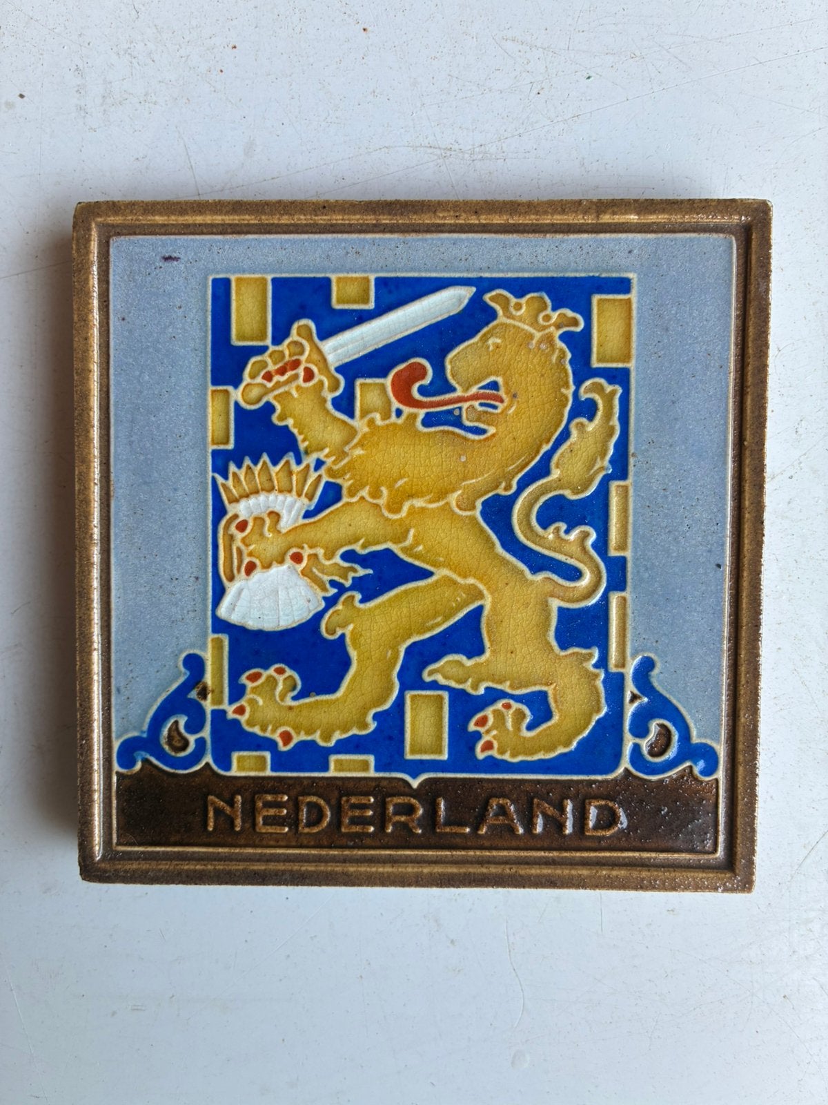 Cloissoné tegel Westraven Utrecht, Ophalen of Verzenden