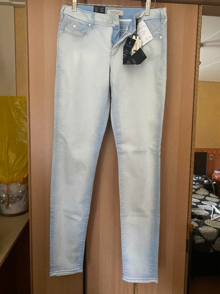 Nieuw lichtblauwe spijkerbroek Maison Scotch, Blauw, Nieuw, W30 - W32 (confectie 38/40), Maison Scotch
