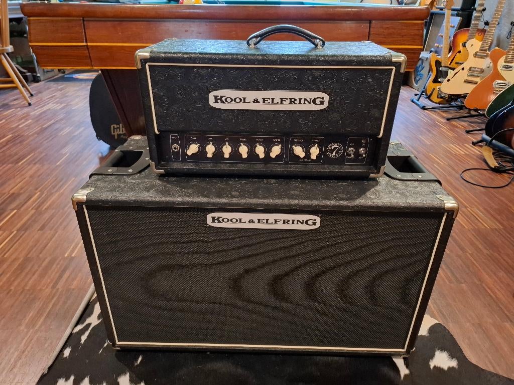 Kool & Elfring super 7 + 2x12 cabinet, Muziek en Instrumenten, Versterkers | Bas en Gitaar, Ophalen of Verzenden, Zo goed als nieuw