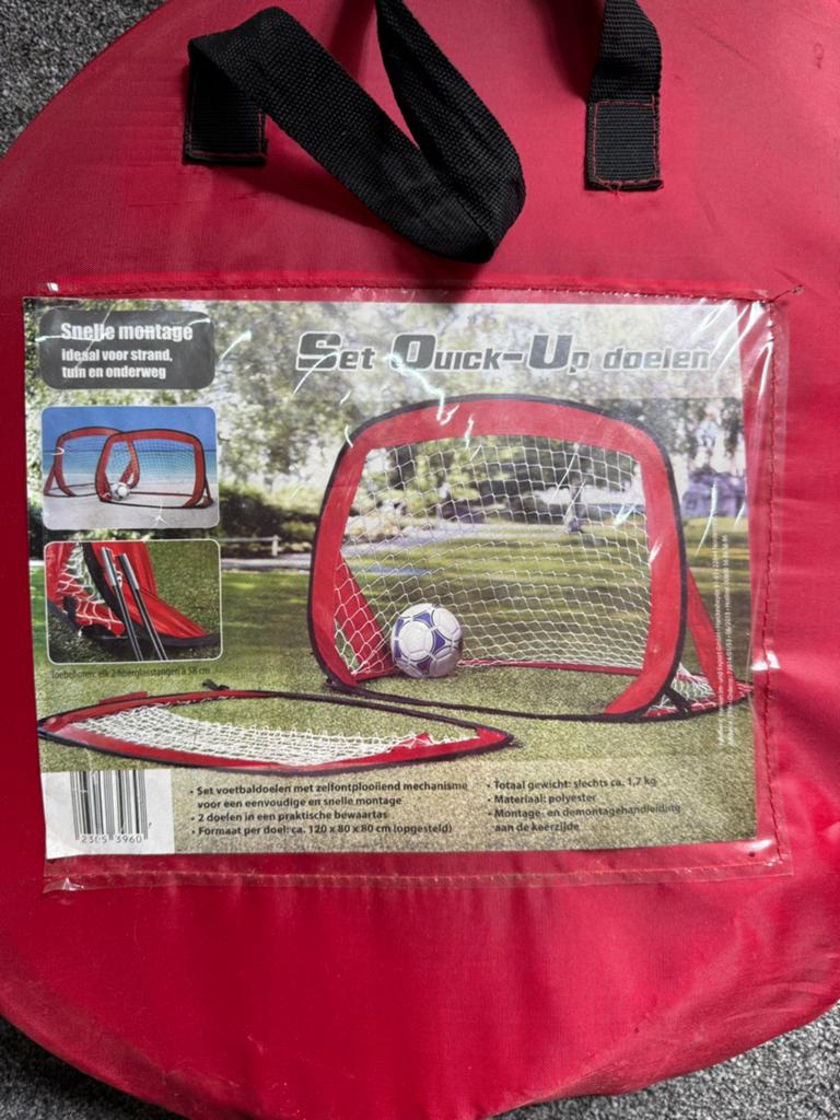 Voetbaldoeltjes en agility set - Quick-Up doelen, Kinderen en Baby's, Ophalen, Gebruikt