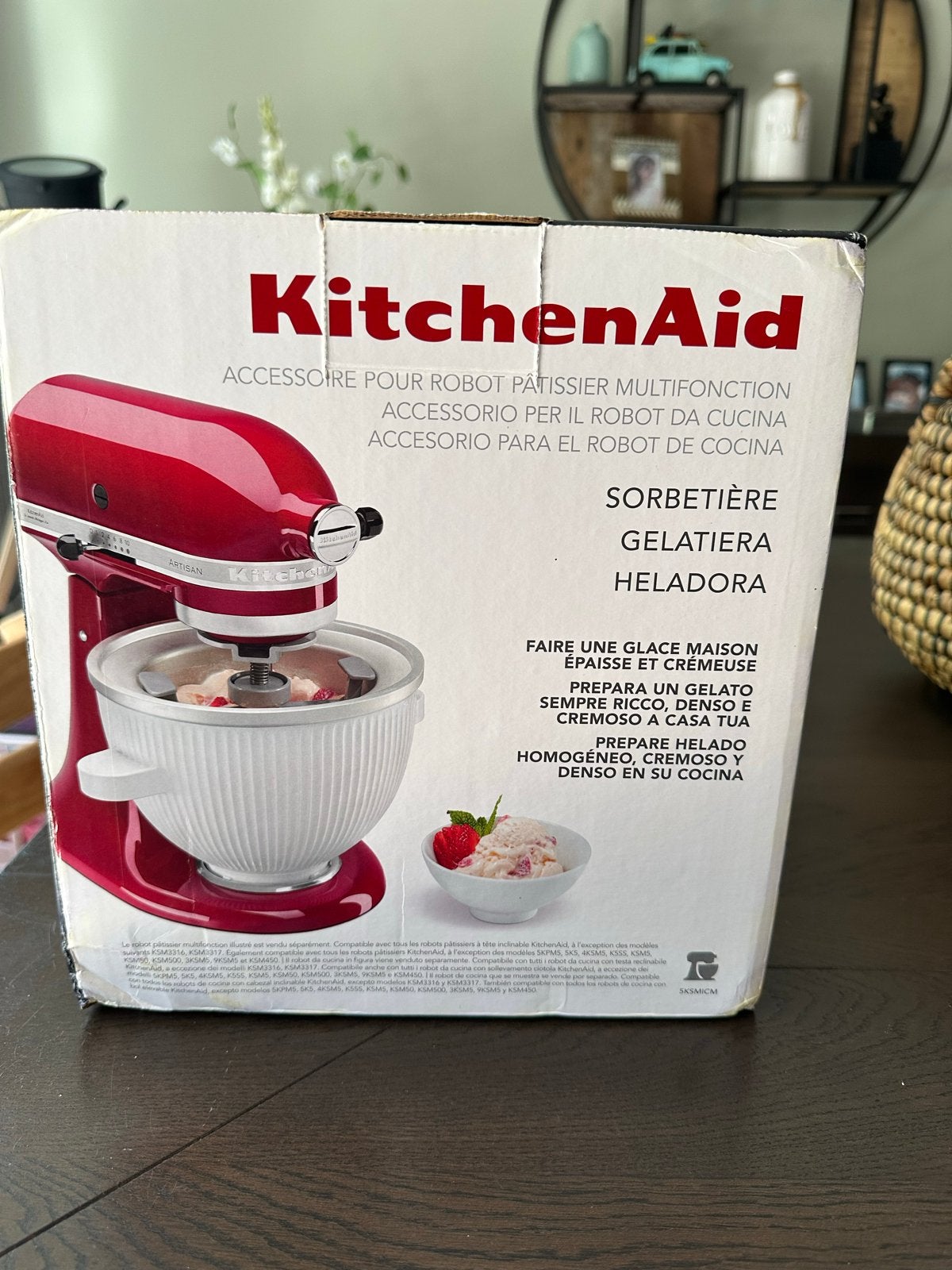 KitchenAid Ice Cream Maker 5KSMICM NIEUW MODEL, Ophalen of Verzenden, Zo goed als nieuw