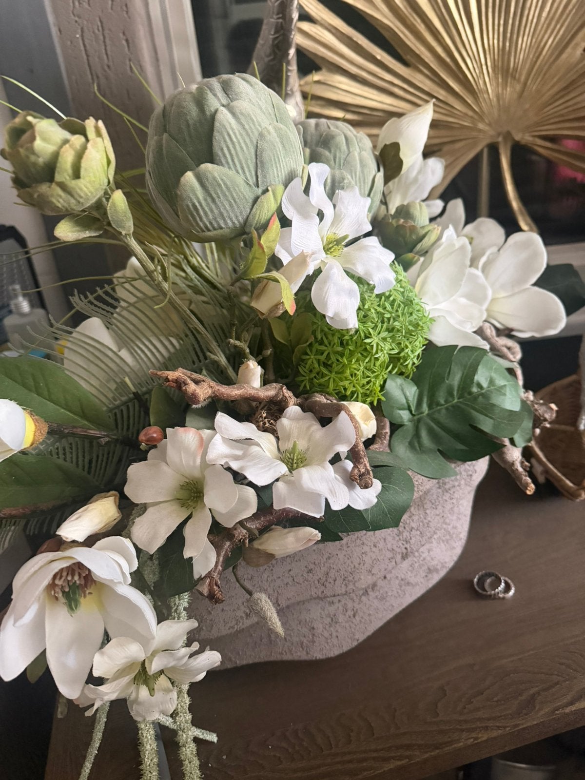 Zijde bloemstuk, Ophalen, Zo goed als nieuw