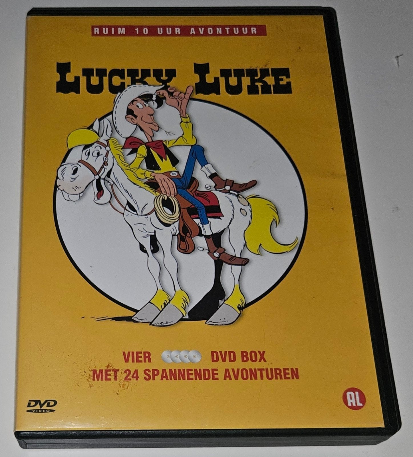 Lucky Luke - 4 DVD Box met 24 spannende avonturen, Cd's en Dvd's, Europees, Gebruikt, Tekenfilm, Alle leeftijden