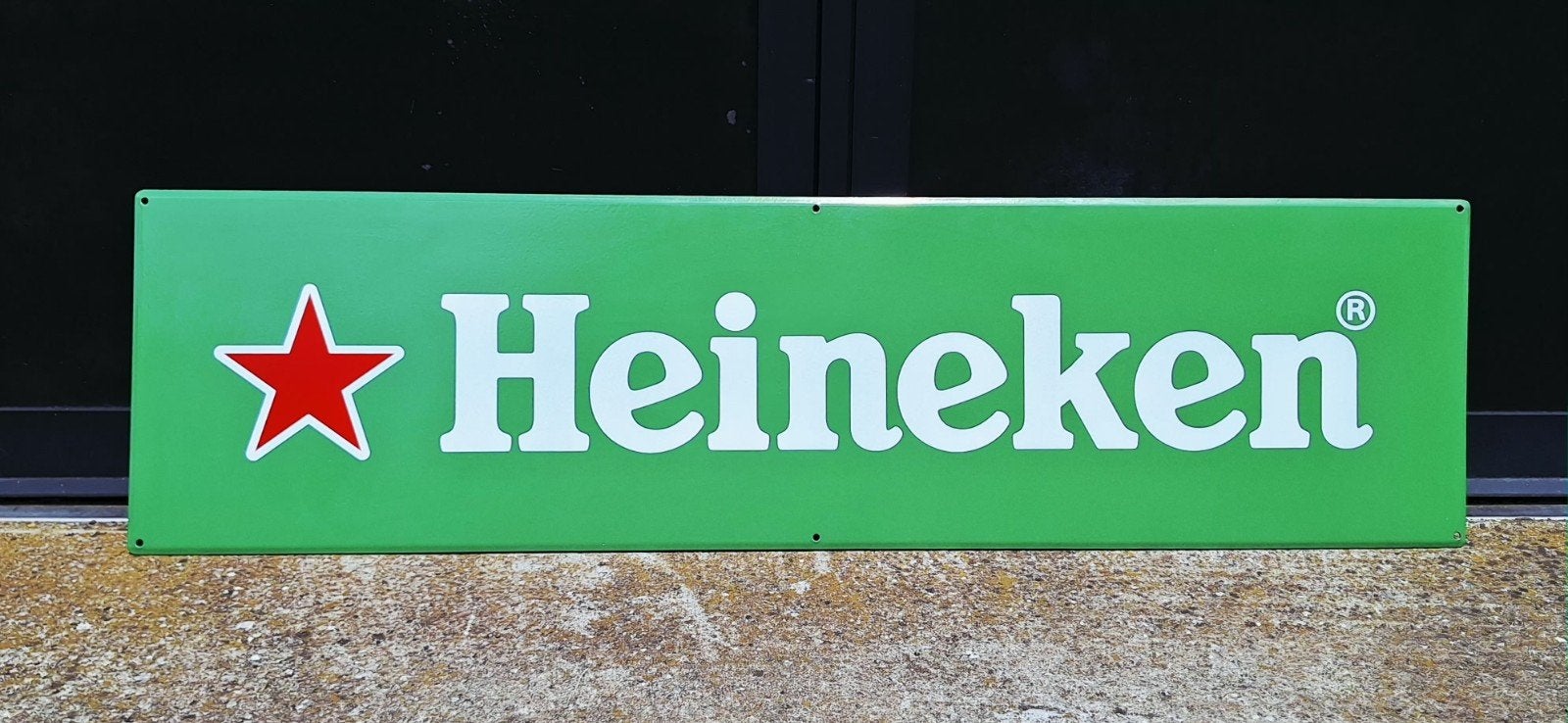 Vintage XXL Emaille Reclamebord Heineken Bier🍺, Ophalen, Reclamebord, Gebruikt, .