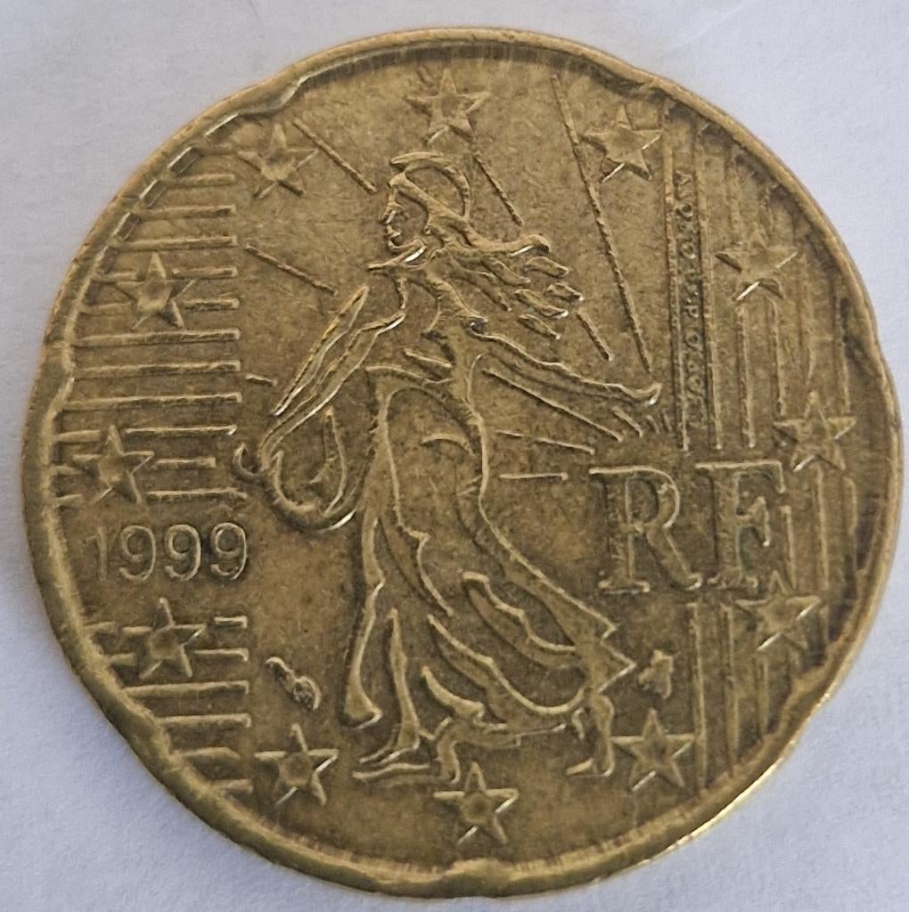 Frankrijk 1999 - 20 eurocent, Verzenden, Frankrijk, 20 cent, Losse munt