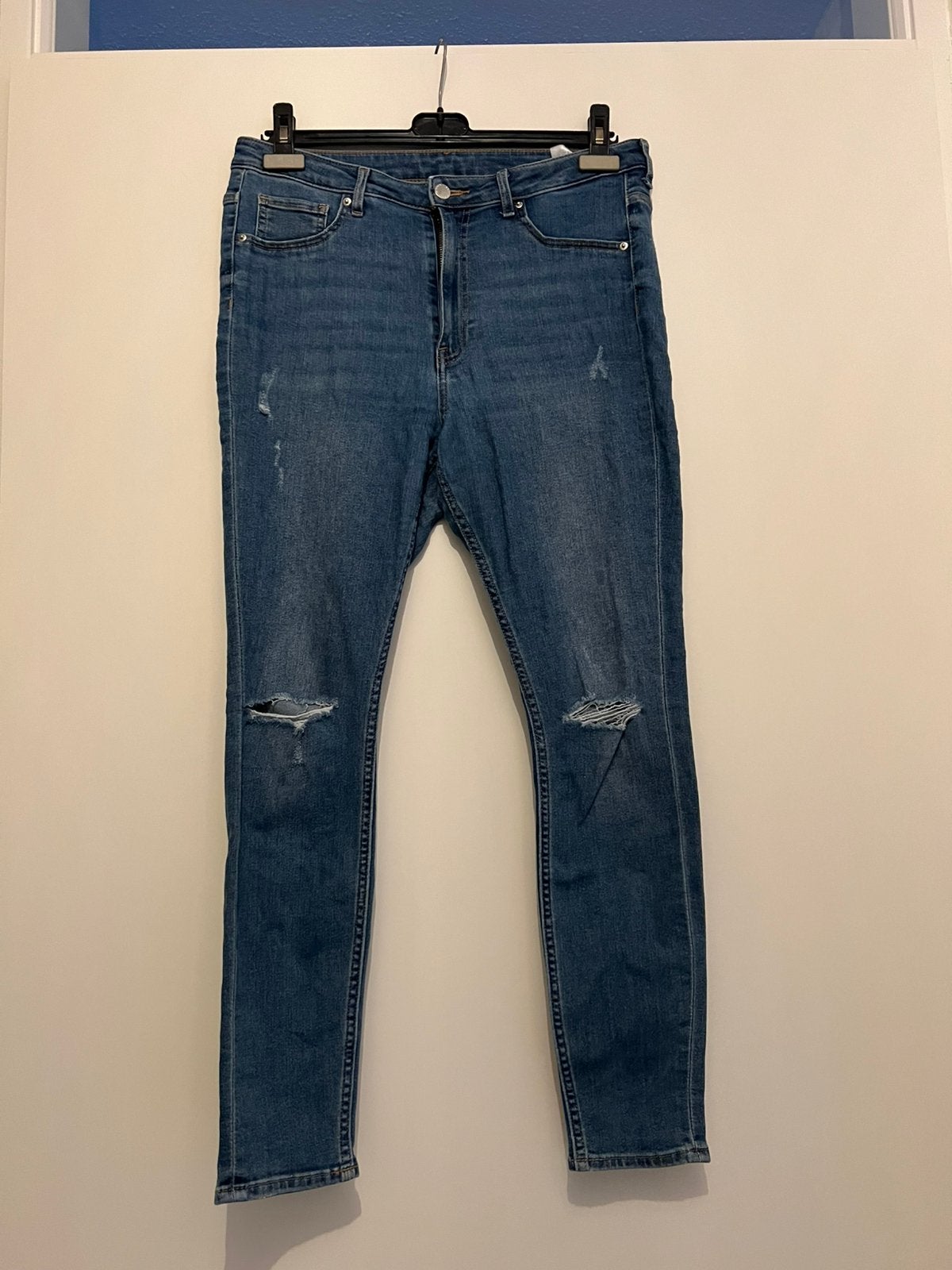 Jeans h&m maat 42, Kleding | Dames, Ophalen of Verzenden, Zo goed als nieuw, Blauw, W33 - W36 (confectie 42/44)