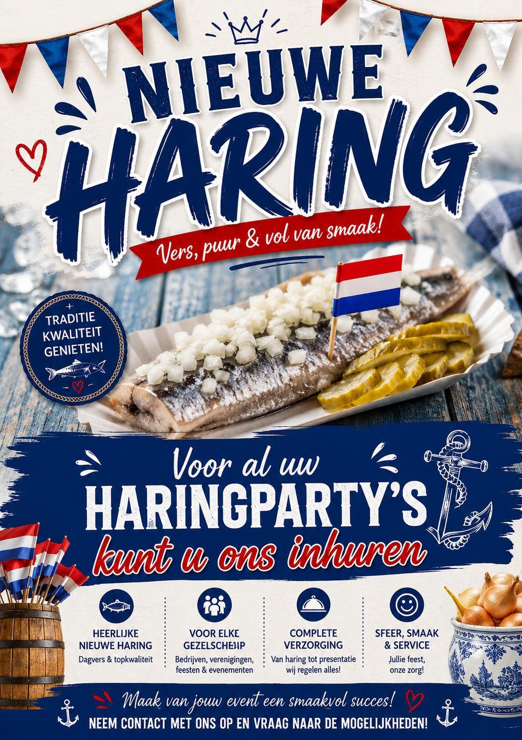 Dé Haringparty voor Bedrijven, Borrels en Evenementen, Ophalen of Verzenden, Vis