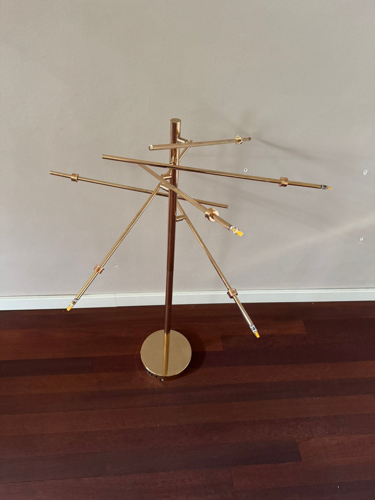 Lucide - 6-lichts hanglamp Alara goud met smoke bollen, Ophalen, Gebruikt, Glas, Overige fittingen
