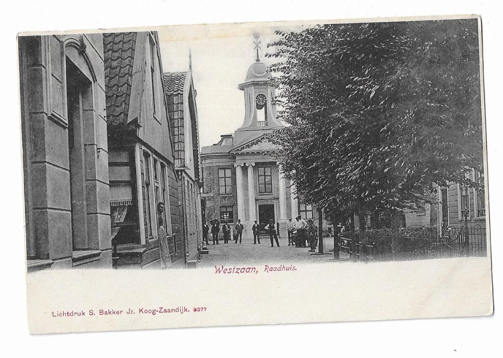 Westzaan, Raadhuis, Verzamelen, Ophalen of Verzenden, Voor 1920, Ongelopen, Noord-Holland