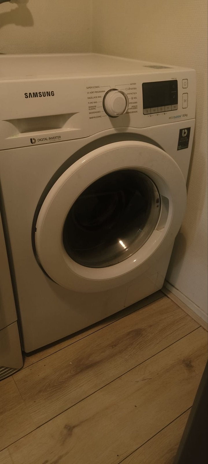 Samsung Wasmachine EcoBubble 8kg - Zo goed als nieuw, 8 tot 10 kg, Ophalen of Verzenden, Zo goed als nieuw, 85 tot 90 cm