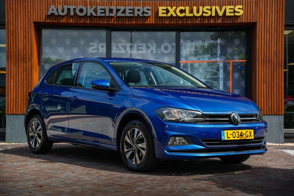 Volkswagen Polo 1.0 TSI Comfortline Navigatie Carplay Adapti, Voorwielaandrijving, Gebruikt, Blauw, 49 €/maand