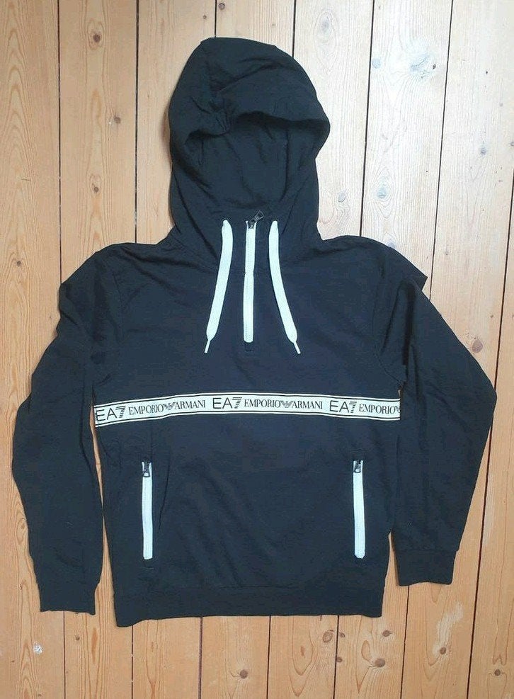 Hoodie trui Emporio Armani heren maat M, Ophalen of Verzenden, Zo goed als nieuw, Maat 48/50 (M), Zwart
