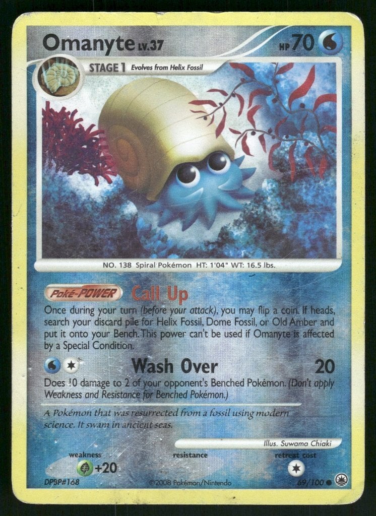 Omanyte 69/100 - Majestic Dawn (Reverse Holo) (Poo), Verzenden, Gebruikt