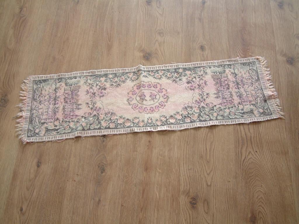 Gobelin? langwerpig kleedje ca 93 bij 28 cm ca 1950, Antiek en Kunst, Curiosa en Brocante, Ophalen of Verzenden
