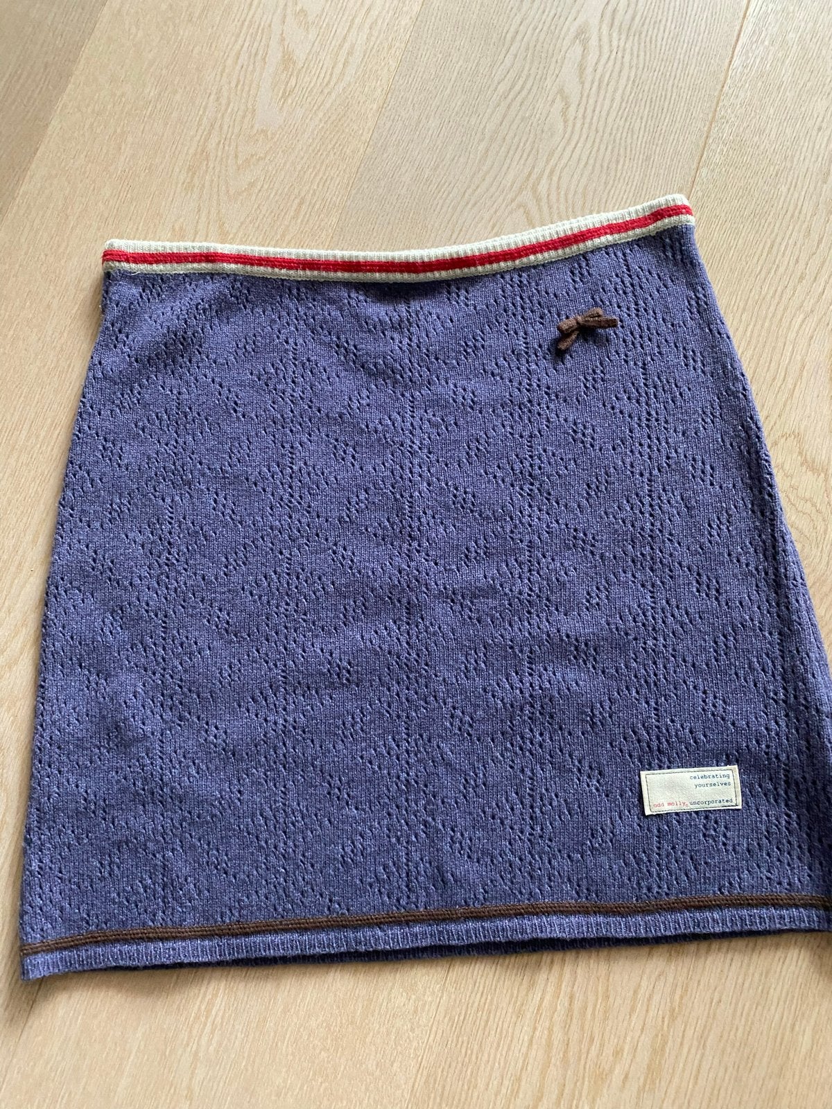 Odd Molly gebreide mini rok maat 38/40 (M), Paars, Gedragen, Boven de knie, Ophalen