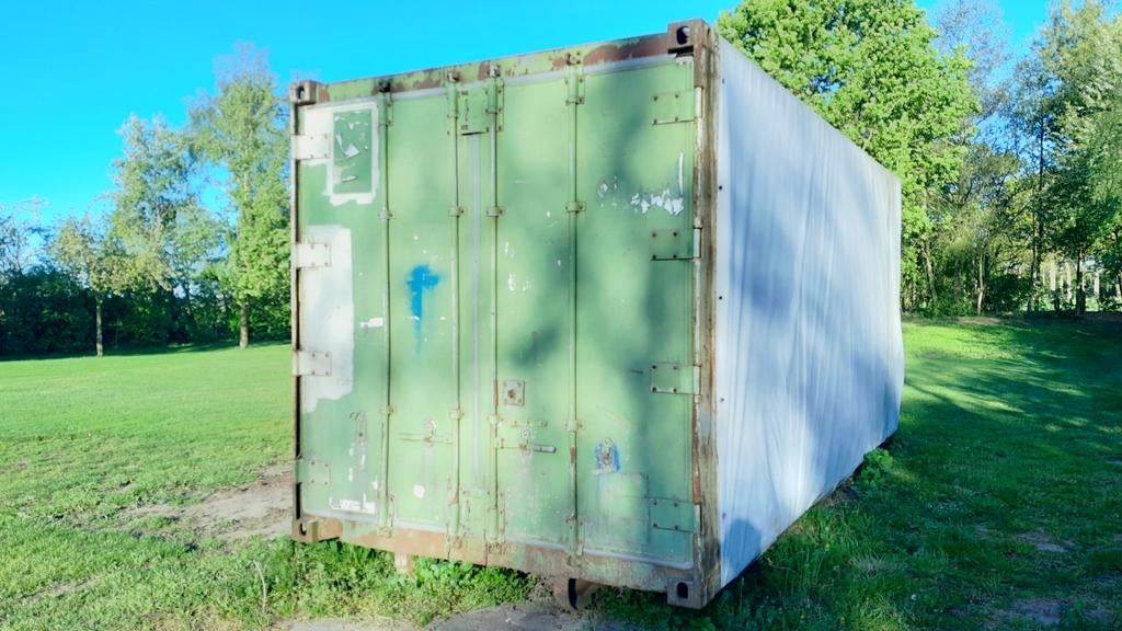 container zeecontainer dierenverblijf opslag haakarm, Ophalen, Gebruikt