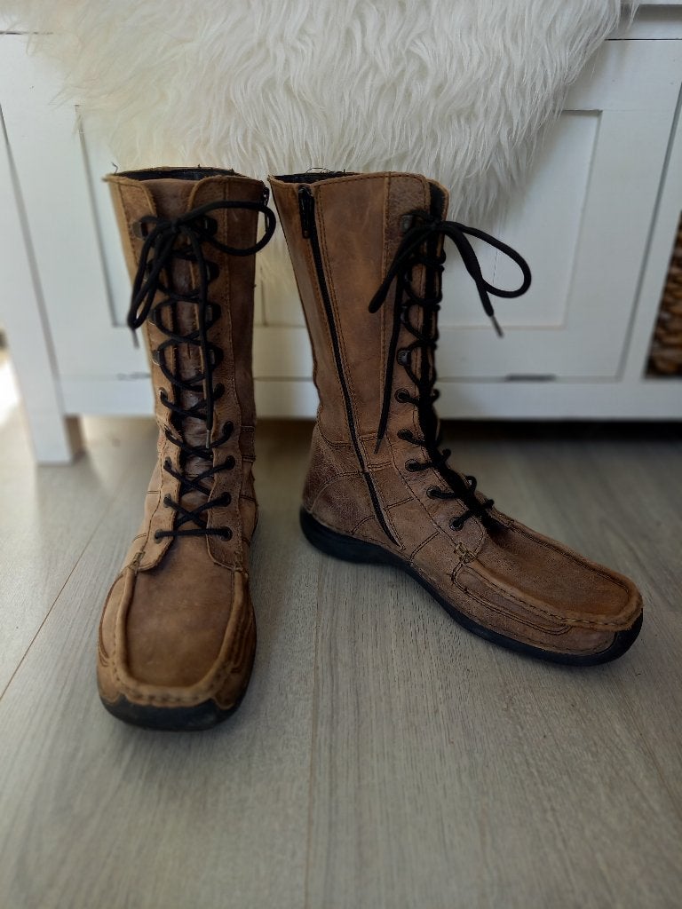 Hoge Beige Wolky Veterlaarzen / Boots Maat 41, Kleding | Dames, Hoge laarzen, Wolky, Verzenden, Beige
