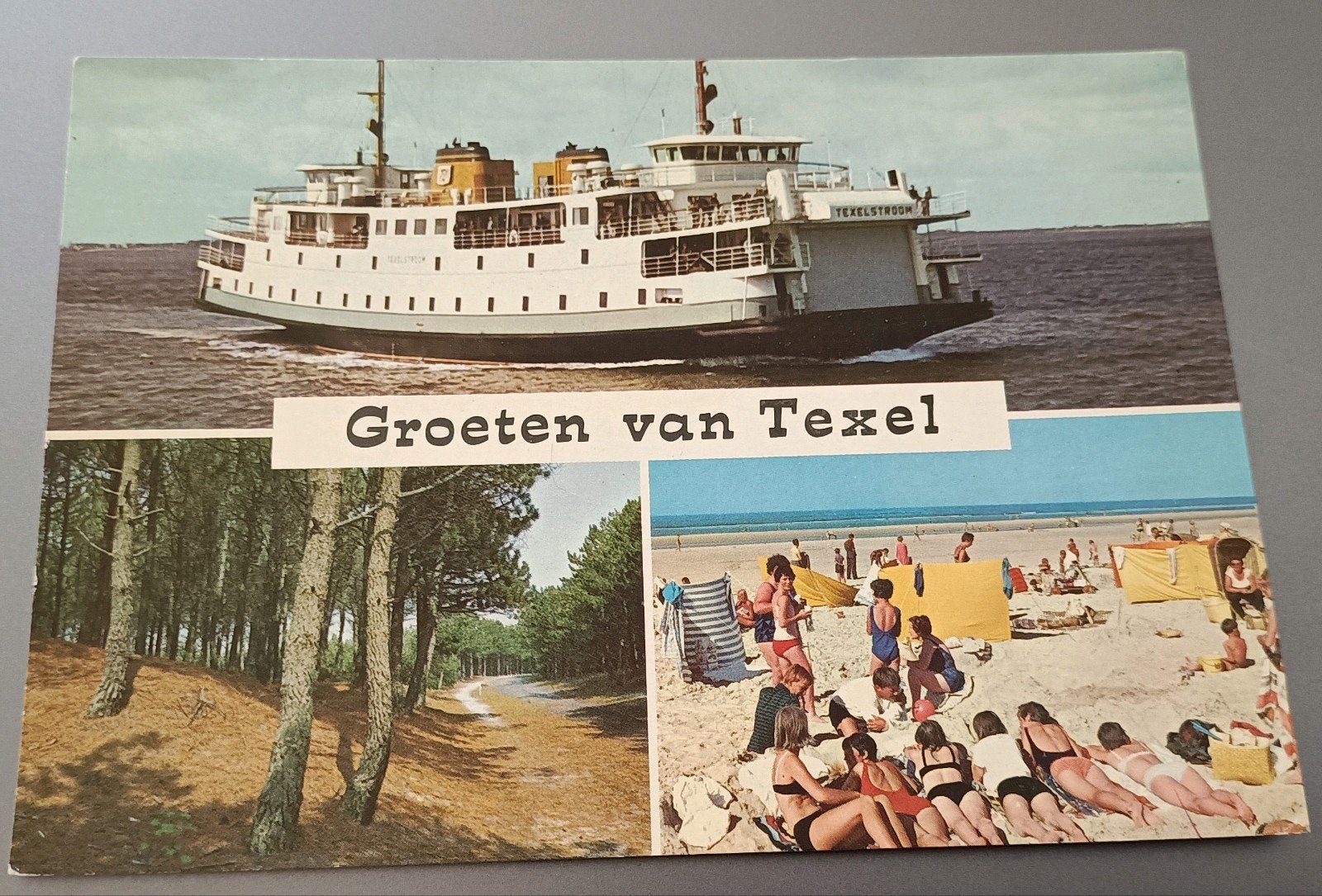 Texel. 3-luik. Texelstroom. Postzegel.Olym. spelen 1972, Verzenden, 1960 tot 1980, Gelopen, Waddeneilanden