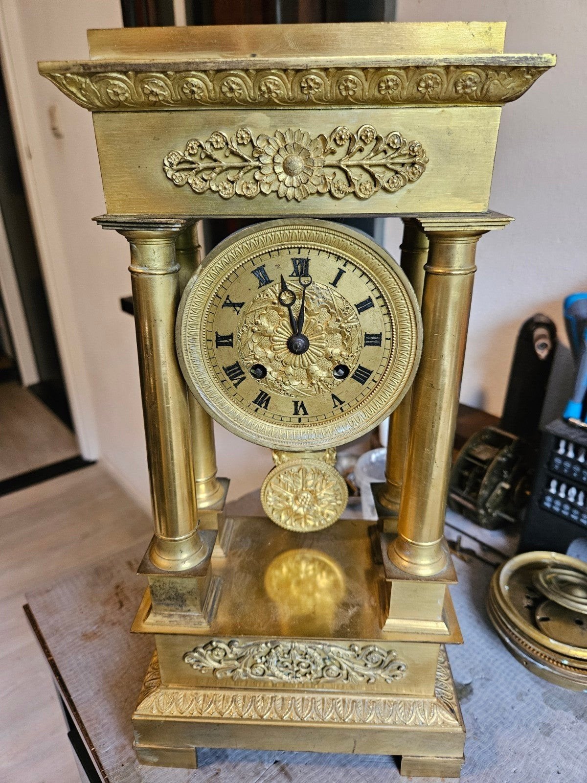 bronze kolompendulen, Antiek en Kunst, Ophalen of Verzenden