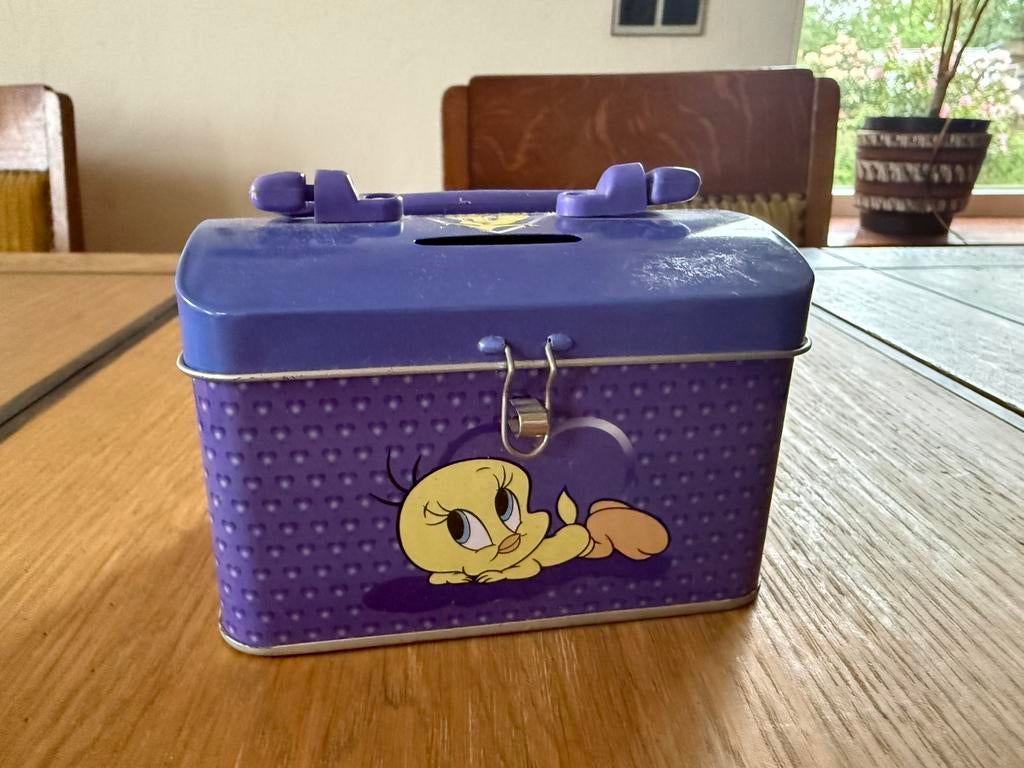 Tweety Looney Tunes kistje 2000, Ophalen of Verzenden, Gebruikt, Paars