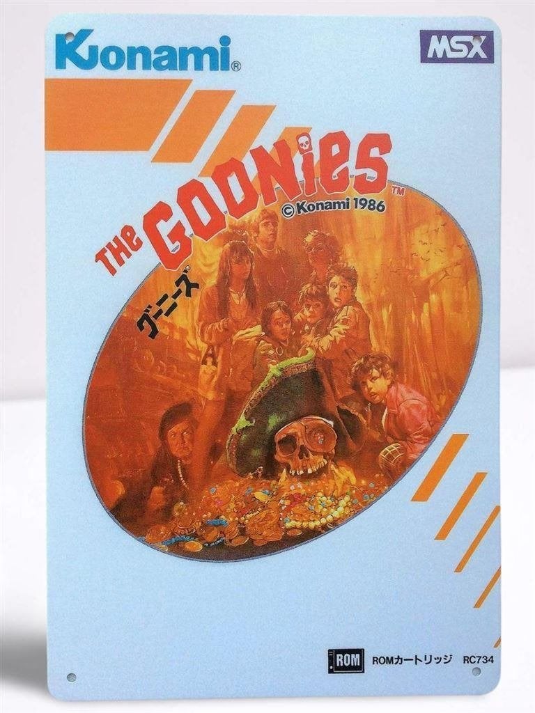 KONAMI THE GOONIES MSX Metalen Wandbord Poster, Verzenden, Nieuw