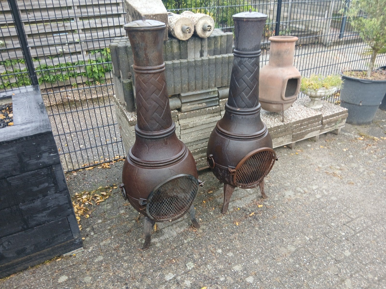 Gietijzeren terrashaard, Ophalen