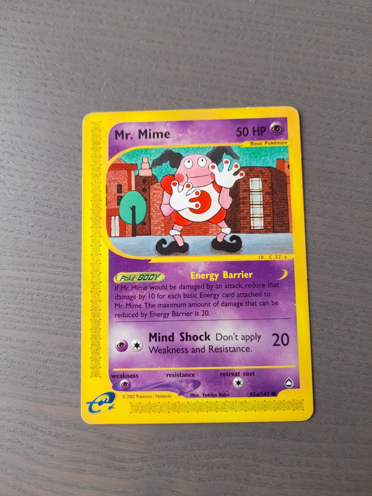 Aquapolis 95a/147 mr. mime, Hobby en Vrije tijd, Verzamelkaartspellen | Pokémon, Ophalen of Verzenden, Gebruikt, Losse kaart