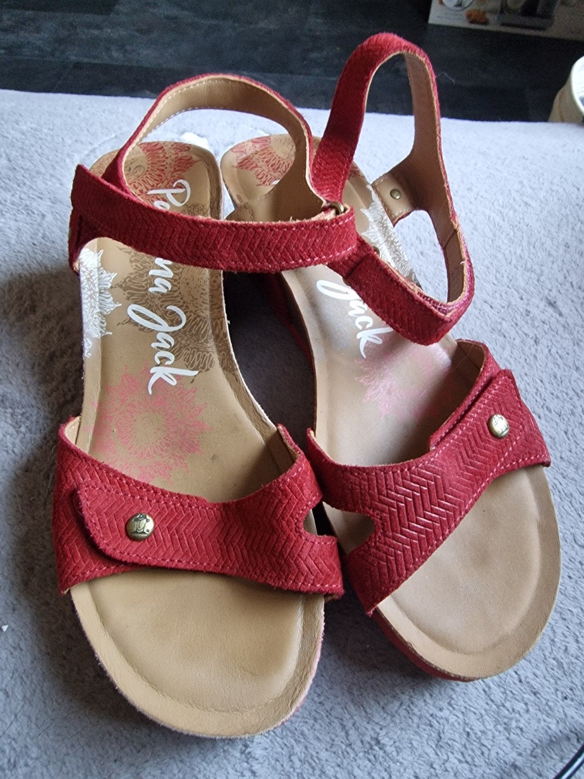 Panama Jack Julia Menorca sandalen rood maat 40, Ophalen, Sandalen of Muiltjes, Zo goed als nieuw, Panama Jack