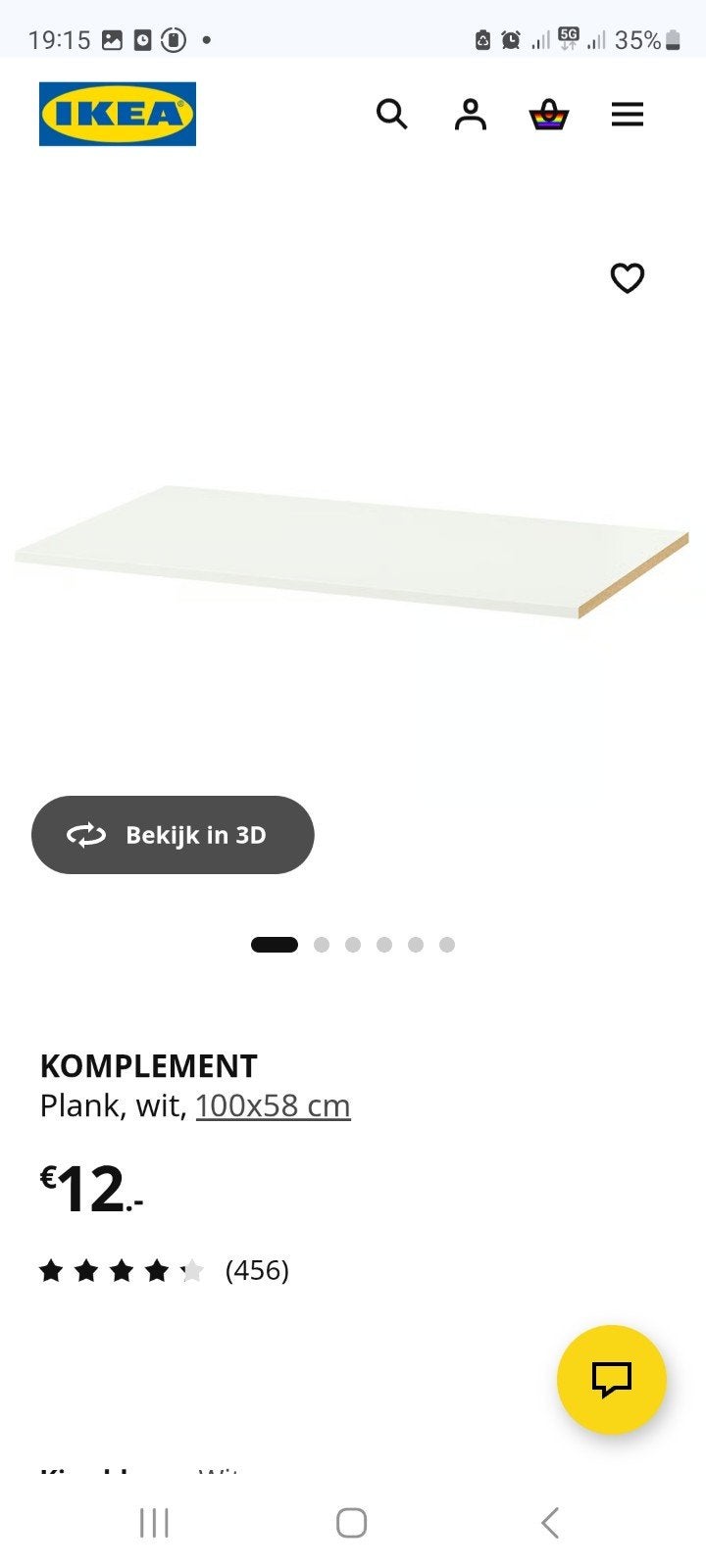 Ikea pax komplement plank, Ophalen, 50 tot 75 cm, 50 tot 100 cm, Minder dan 100 cm