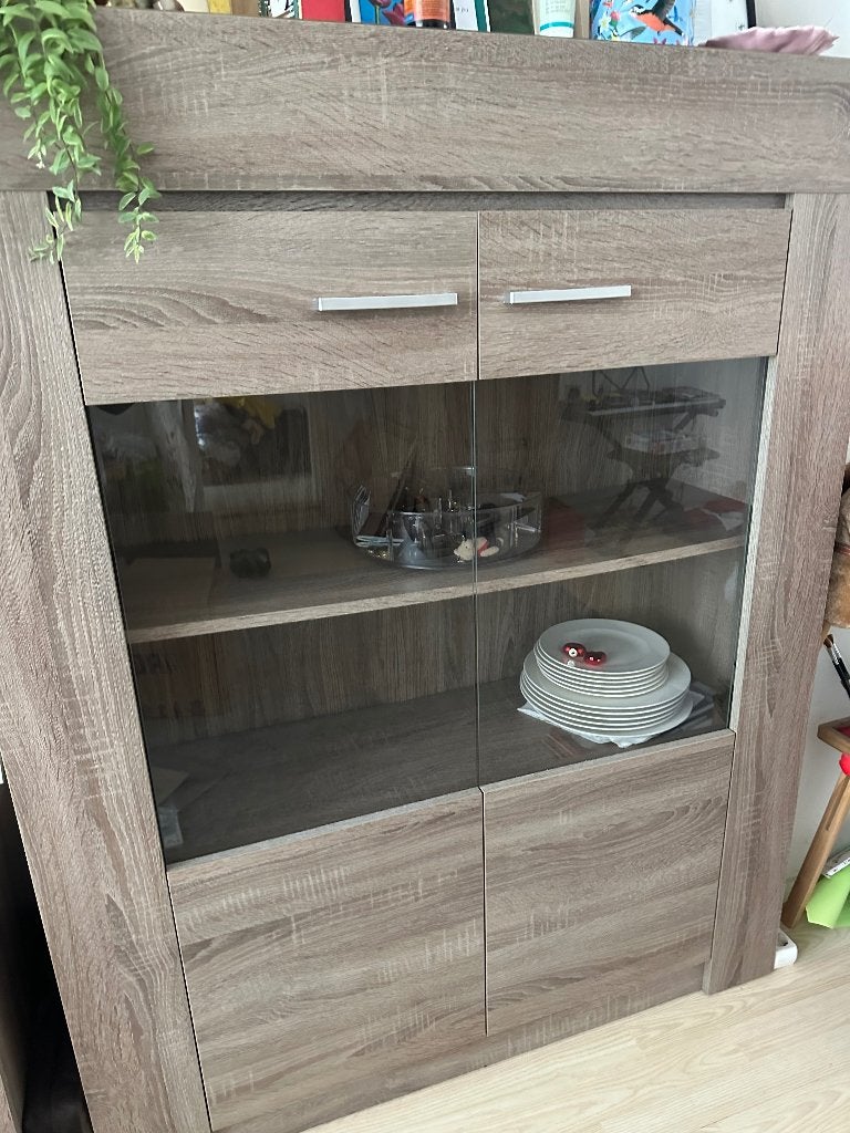 Vitrinekast van Haco, woonserie Manchester, Ophalen, 200 cm of meer, 50 tot 100 cm, Zo goed als nieuw