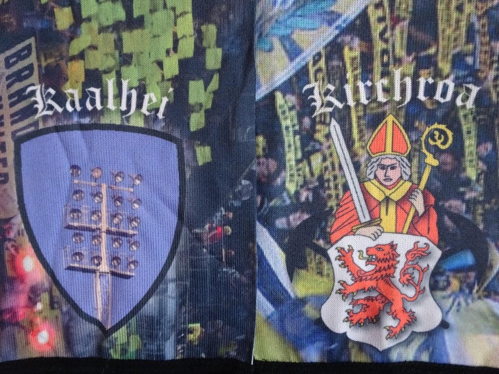 sjaal Roda JC & Alemannia Aachen, Verzamelen, Sportartikelen en Voetbal, Ophalen of Verzenden, Nieuw, Roda JC, Vaantje of Sjaal