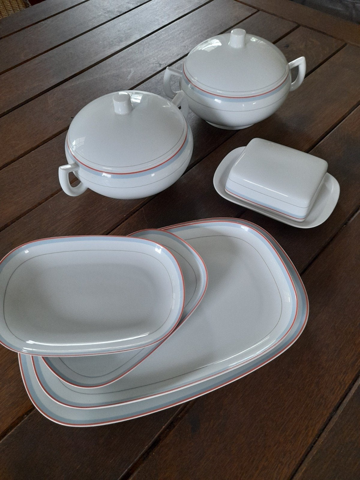 Arzberg servies: City Creative:  grijs blauw oranje strepen, Arzberg, Ophalen of Verzenden, Overige stijlen, Porselein