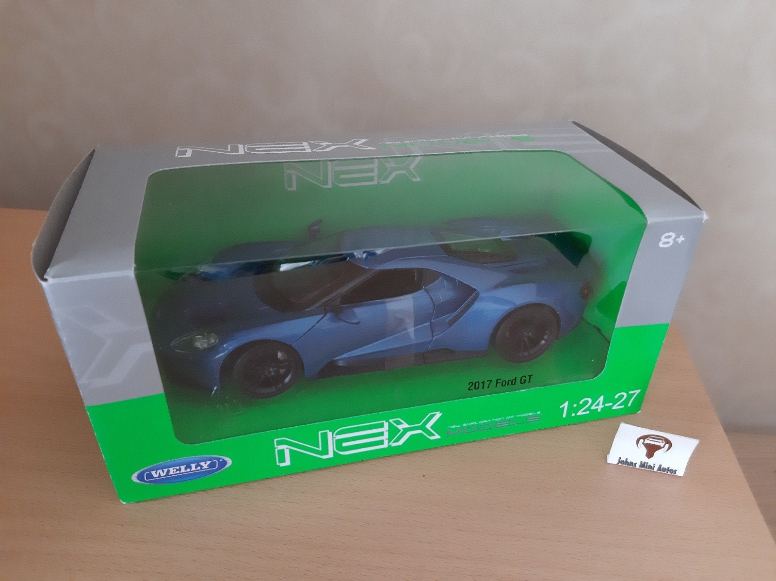 Ford GT blauw-metallic 2017 van Welly 1:24, Auto, Nieuw, Ophalen of Verzenden, Welly