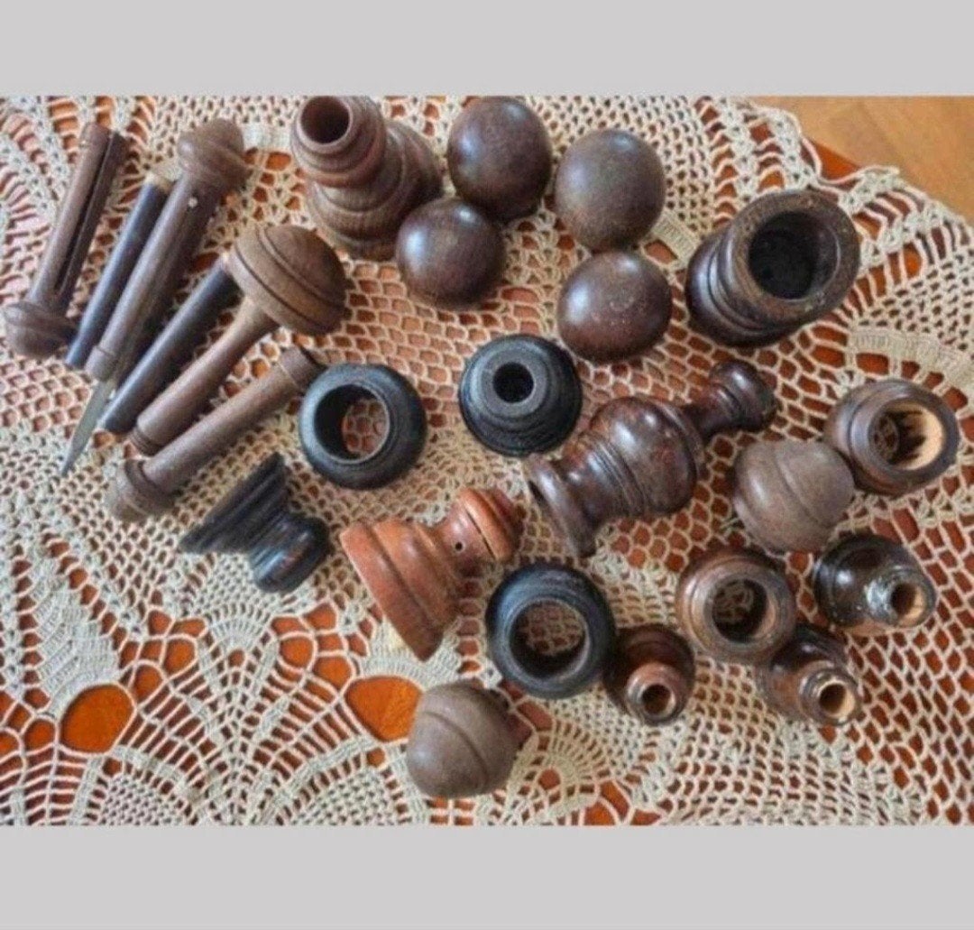 Diverse onderdelen houten gordijnroeden, Ophalen of Verzenden, Gebruikt