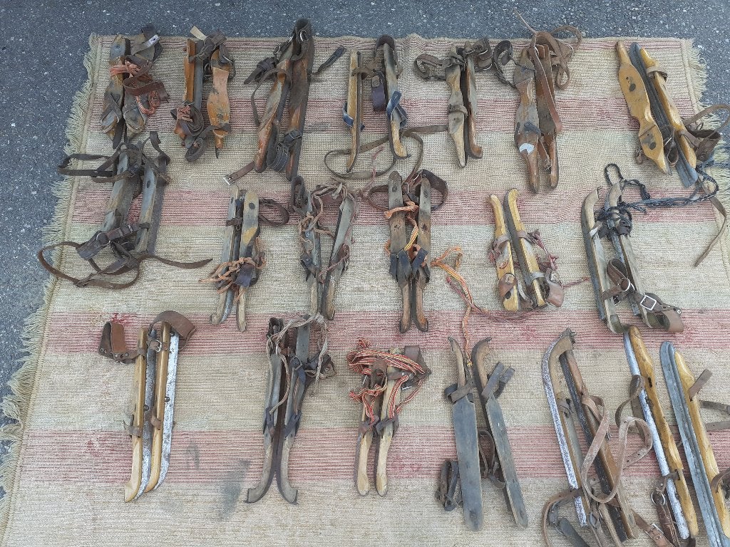 verzameling oude houten schaatsen, Sport en Fitness, Schaatsen, Ophalen, Gebruikt, Friese doorlopers, Overige merken