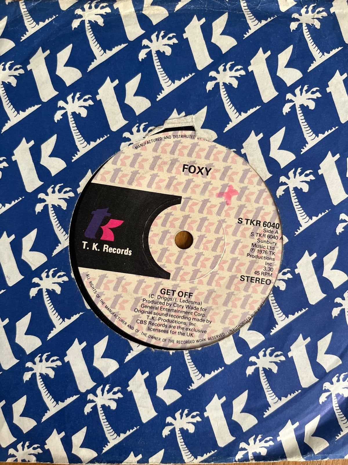 Foxy - Get Off (7 inch single), Ophalen of Verzenden, 7 inch, Dance en House