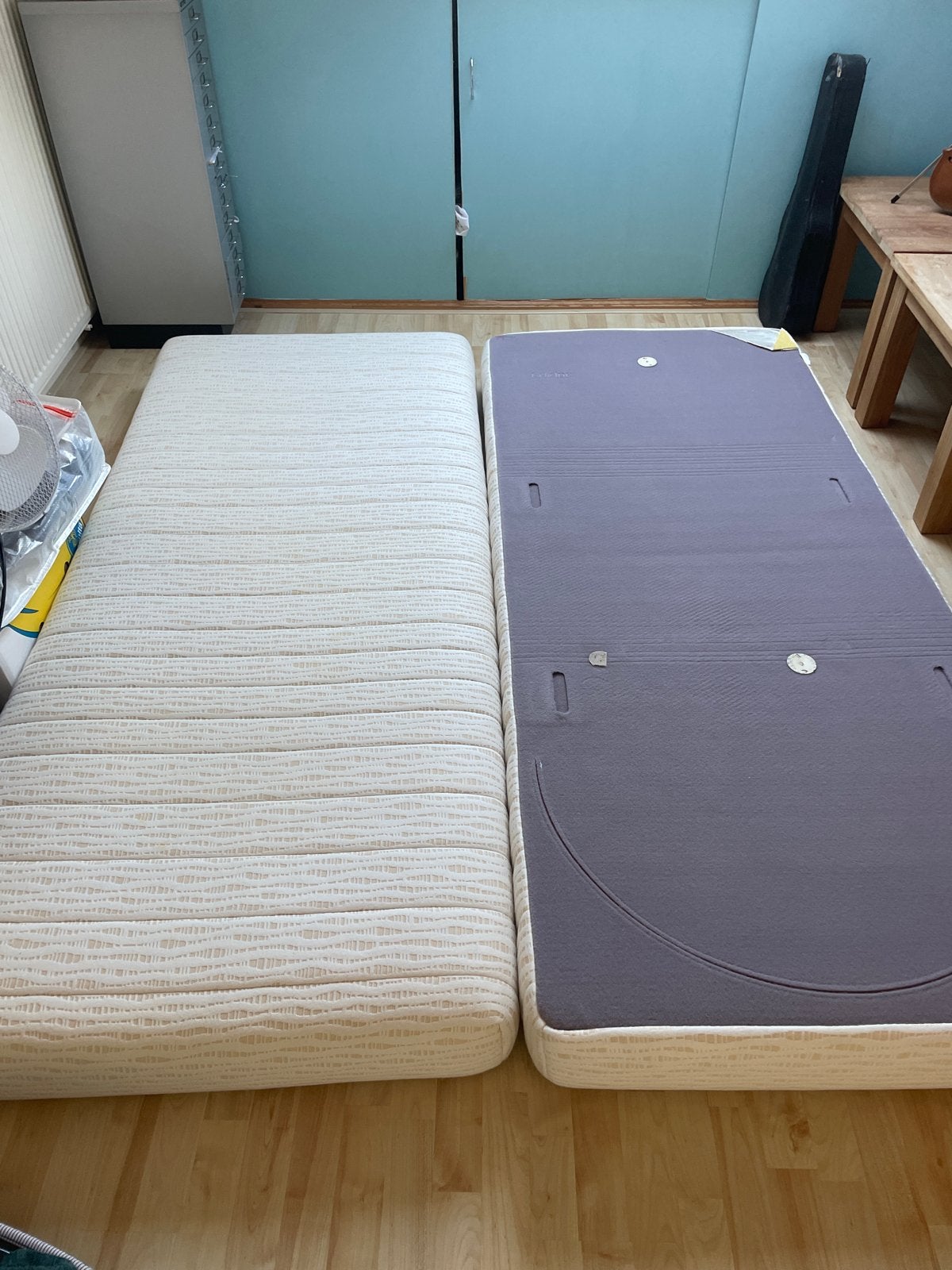 2 Auping Adagio Pocket matrassen 90x210 cm, Ophalen, Gebruikt, 90 cm, Eenpersoons