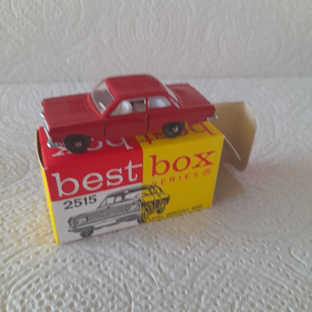 Best  Box Bestbox Opel Record 1900 rood. Mint in mint doosje, Ophalen of Verzenden, Nieuw, Auto