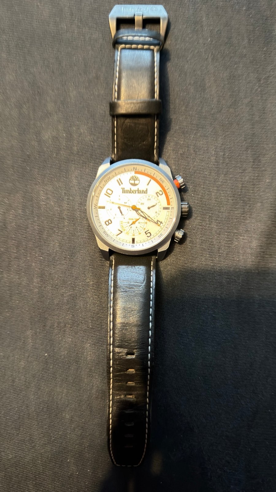 Timberland Polshorloge met Leren Band - Zo goed als nieuw, Sieraden, Tassen en Uiterlijk, Horloges | Heren, Overige merken, Leer
