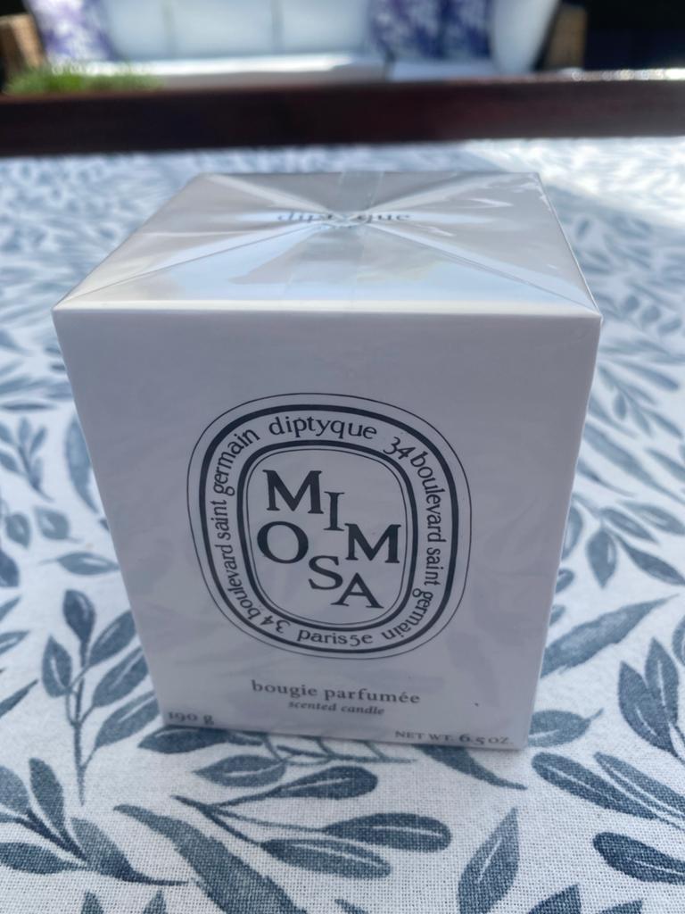 Diptyque Mimosa Geurkaars 190g - Mediterrane Geur, Overige materialen, Verzenden, Wit, Nieuw