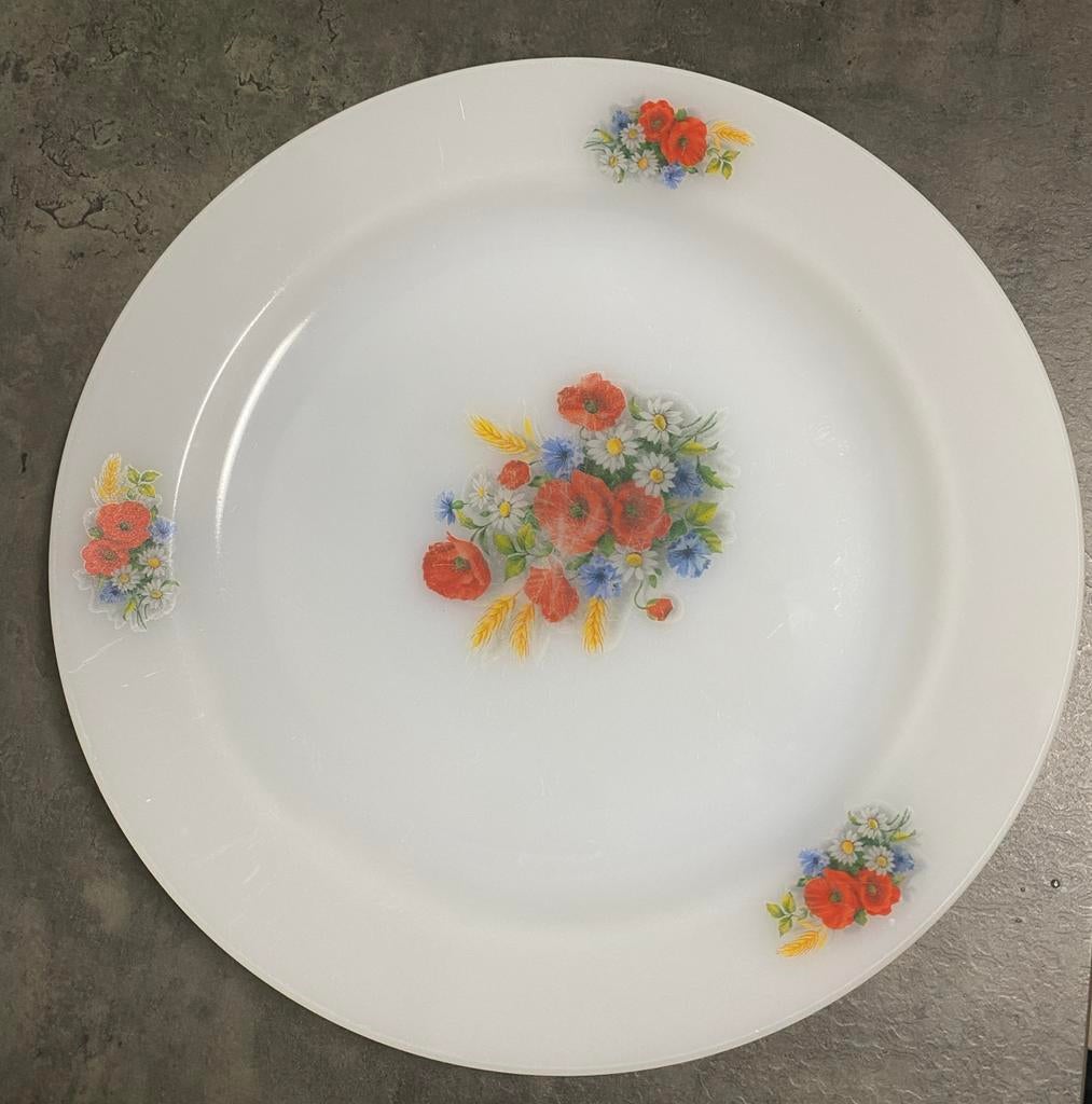 Arcopal France bord met bloemmotief - 29 cm, Antiek en Kunst, Ophalen of Verzenden