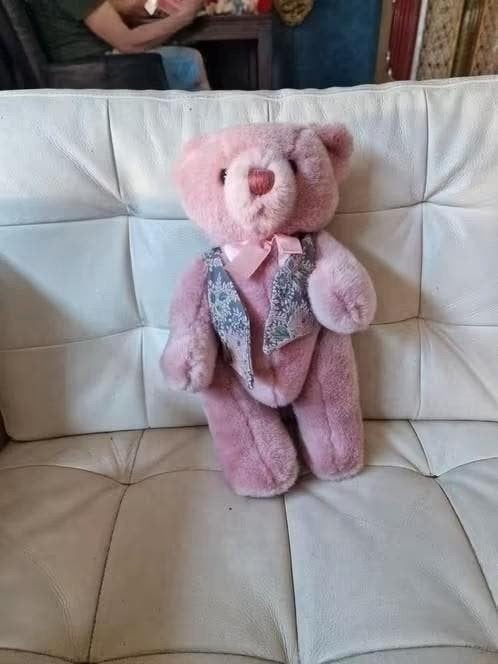 Vintage Dakin Teddybeer Roze 35 cm, Kinderen en Baby's, Ophalen of Verzenden