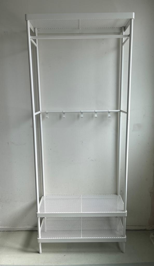 Mackapär kapstok met schoenenopberger IKEA, Huis en Inrichting, Ophalen, Gebruikt, Metaal, Staande kapstok