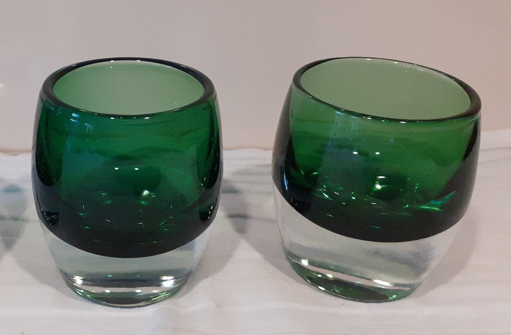 Crate&Barrel Emerald GreenDiva theelichthouders 7,50*eureka*, Ophalen of Verzenden