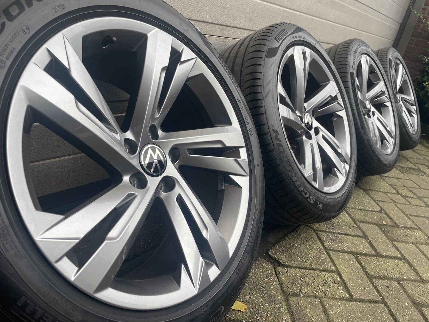 19" VW Valencia Tiguan Tayron Allspace Kodiaq Tarraco velgen, Auto-onderdelen, Banden en Velgen, 19 inch, Gebruikt, 255 mm, -