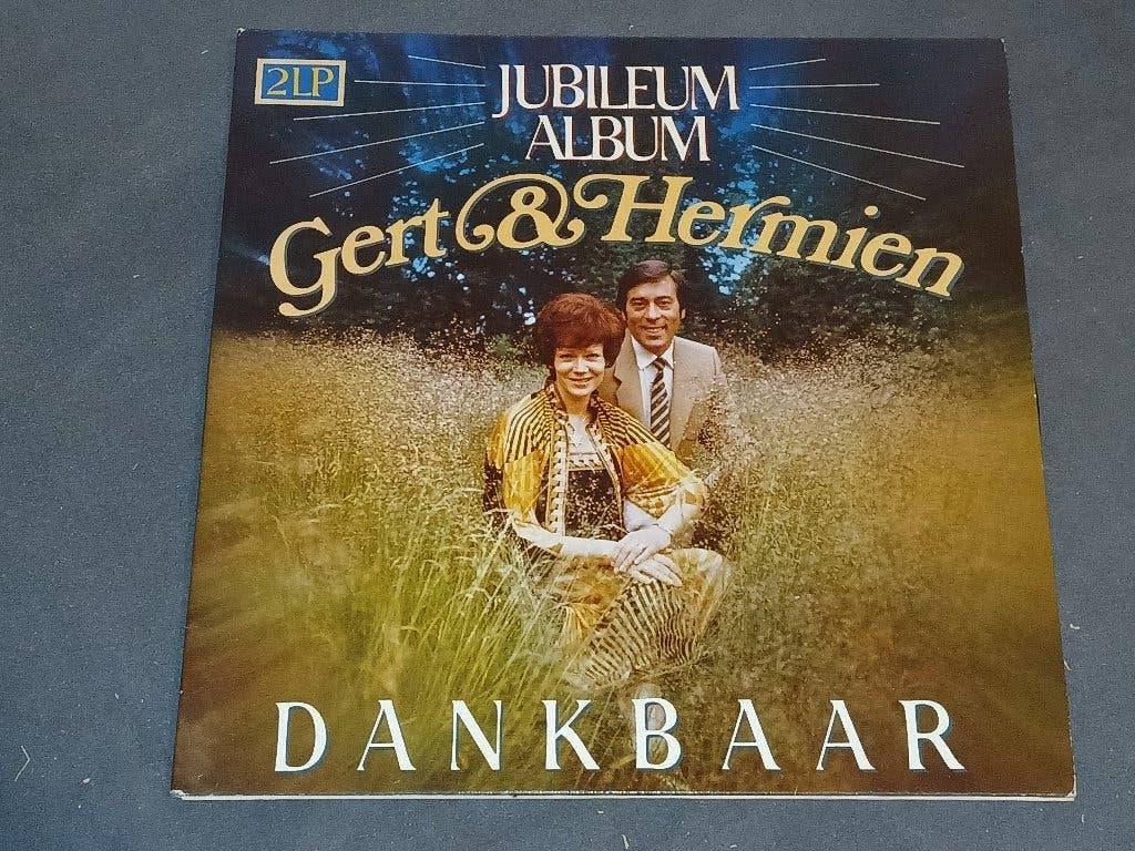 2lp GERT & HERMIEN - Dankbaar Jubileum Album, Ophalen of Verzenden, Zo goed als nieuw, Levenslied of Smartlap, 12 inch